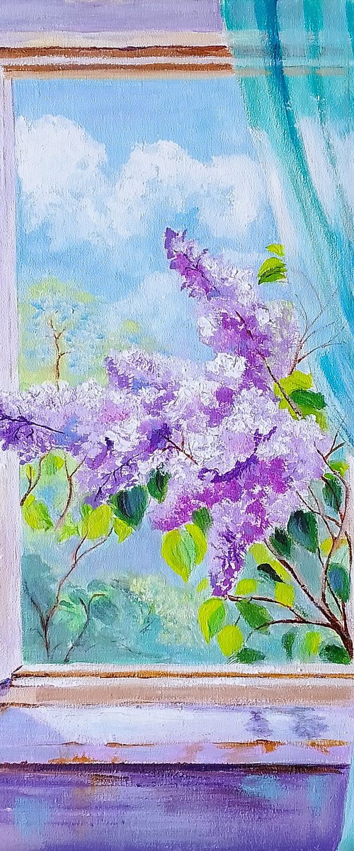 Lilac by the Window by Liubov Samoilova