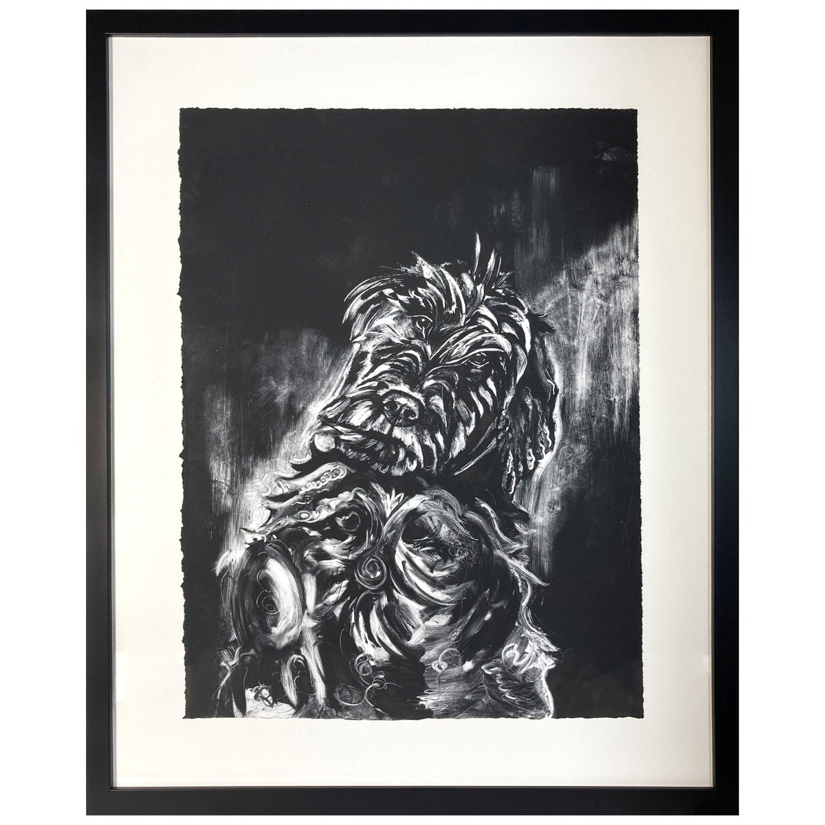Large Dog Monotype, Framed by Francis Allwood