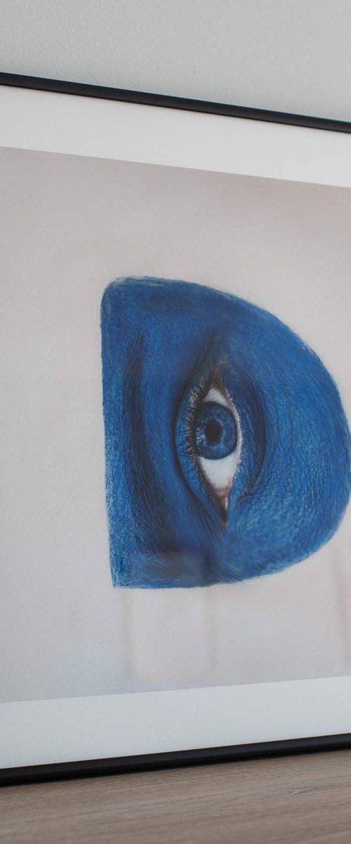 Synesthetic Letters - D (Framed) by Dasha Pears