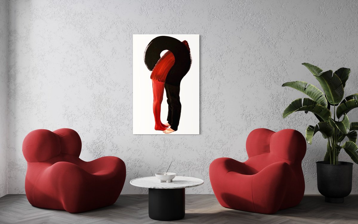 Kissoriginal oil painting, abstraction, realism, red. wall art, decor, home decor, gift... by Anzhelika Klimina