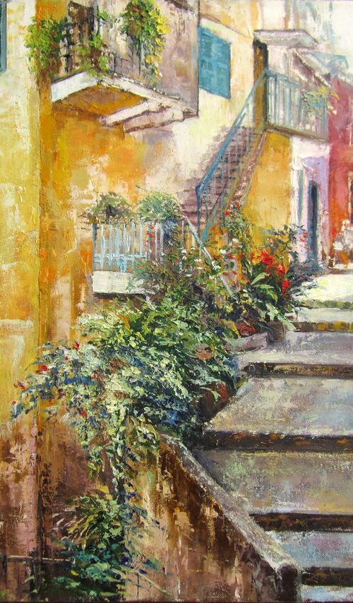 Sunny street by Aleksandr Neliubin
