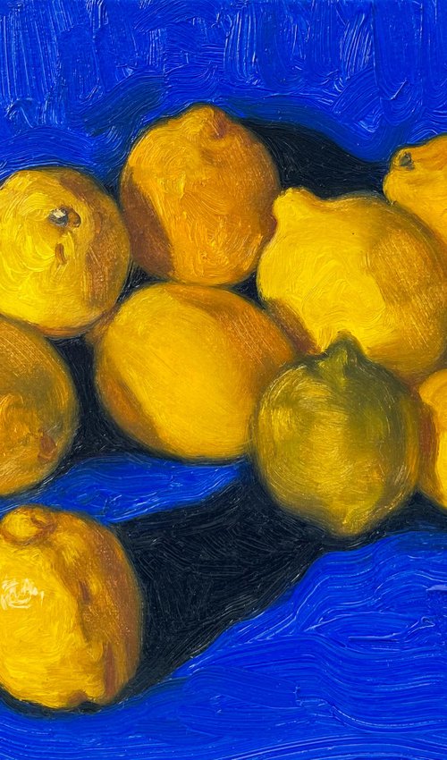 Still life with lemons by Elina Arbidane