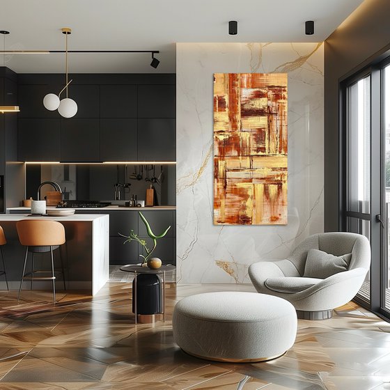 Field of Study Ochre 50x100x2 cm