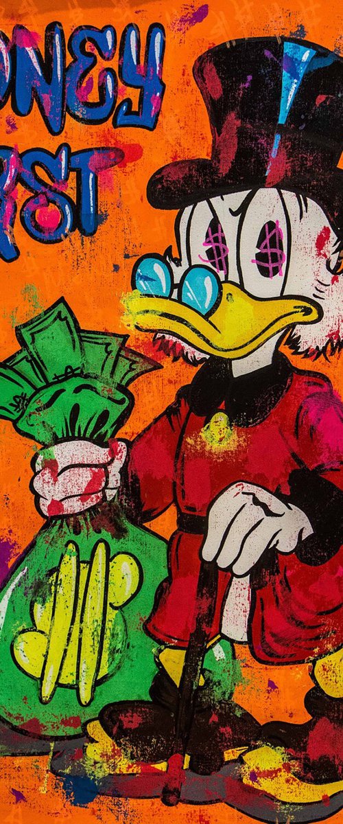 Money First Scrooge Mc Duck by Carlos Pun Art