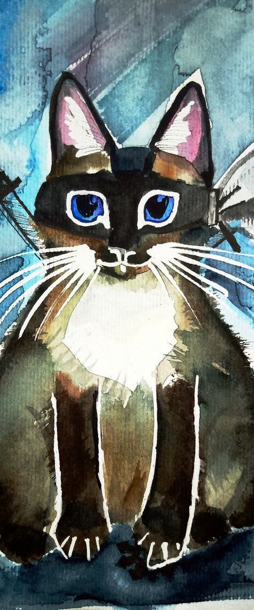 Ninja Cat by Jelena Nova