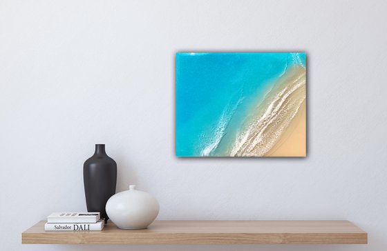 White Sand Beach Infinite Blue Ocean Painting