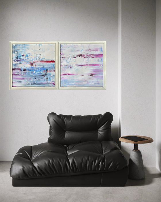 Silence between the waves. Diptych