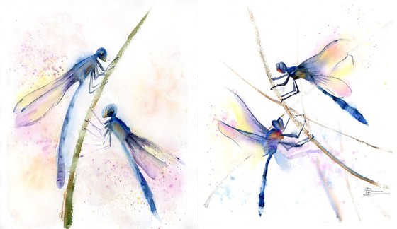 Dragonflies Diptych