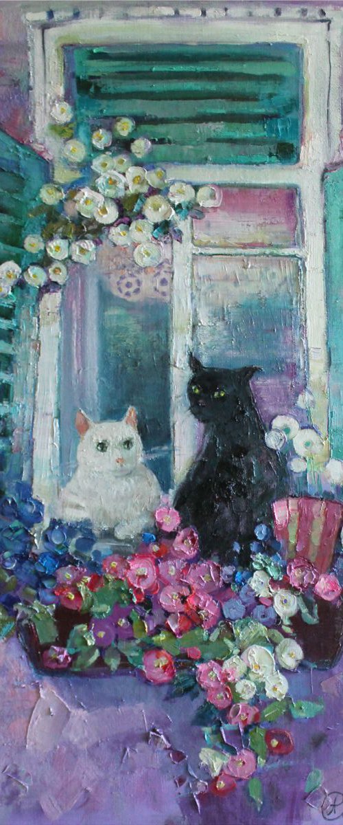 Feline date by Anastasiia Grygorieva