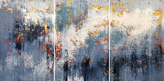 180x90cm. / Abstract triptych / Abstract 2124