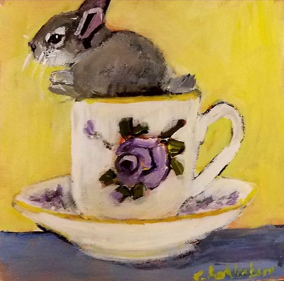 Bunny in a teacup