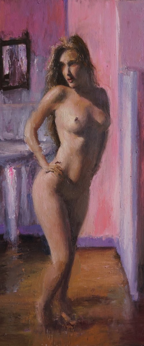Sophie in rose room by Manuel Leonardi