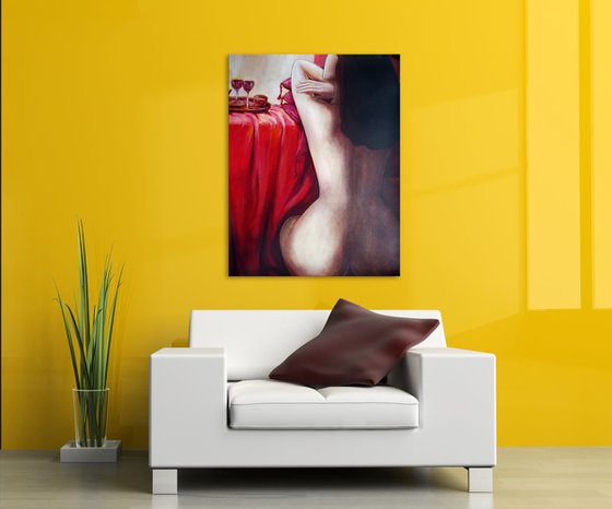 "Desire" - nude eroticm Contemporary Art, figurative