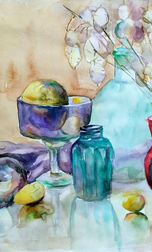 Glass & Fruit Harmony by Ann Krasikova