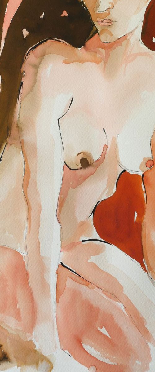 female nude study by Ewa Dabkiewicz