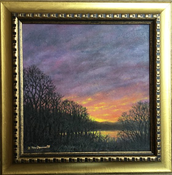 NEW DAY DAWNING # 2 - oil 10X10 canvas (SOLD)