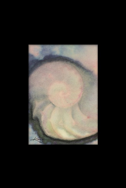 Nautilus Shell 2020-10 -  Mixed Media Sea Shell Painting by Kathy Morton Stanion by Kathy Morton Stanion