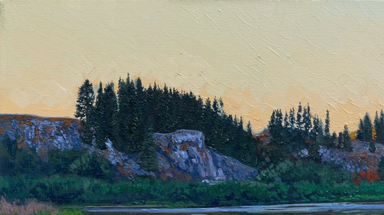 Sunset on the Chusovaya river