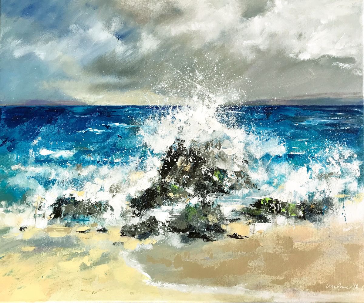 Seascape - crashing waves by Luci Power