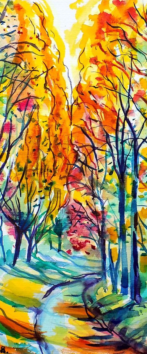 Golden forest II by Maja Grecic