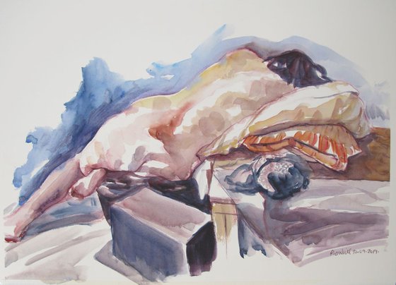 Reclining female nude