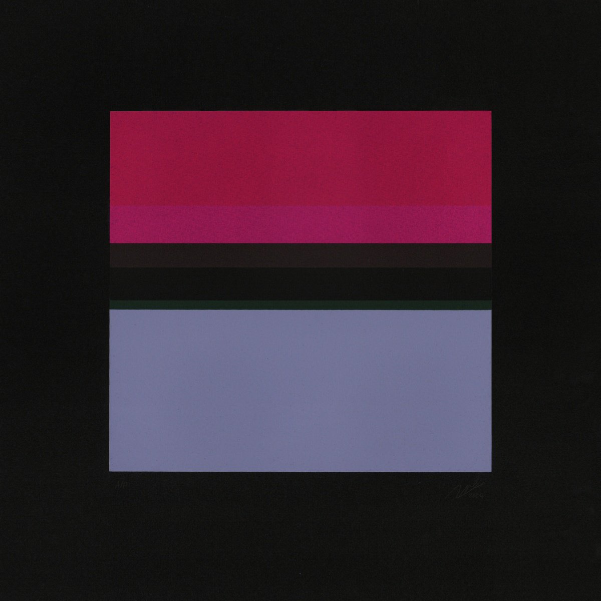 Geometric Abstract Screenprint By Richard Marsden, 13 X 13", Linear Forms V, Original Artwork