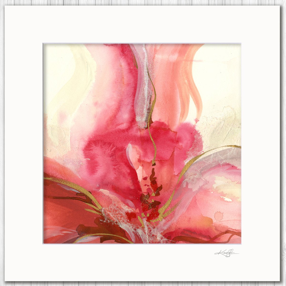 Soul’s Bloom 13 - Spiritual Abstract Floral Painting by Kathy Morton Stanion by Kathy Morton Stanion