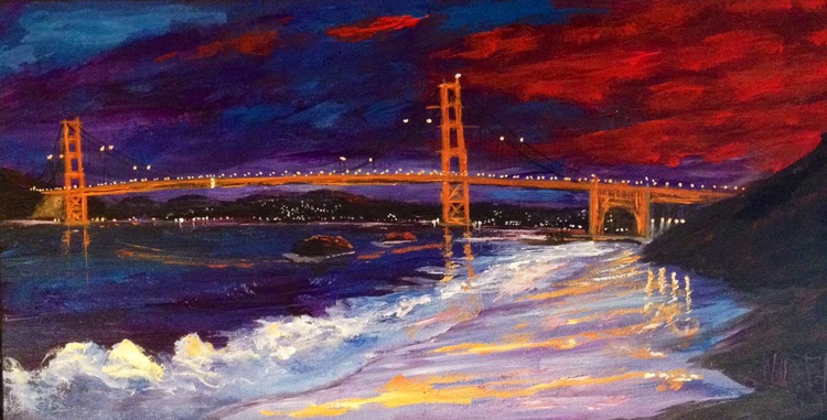 Golden Gate Bridge At Sunset Artfinder