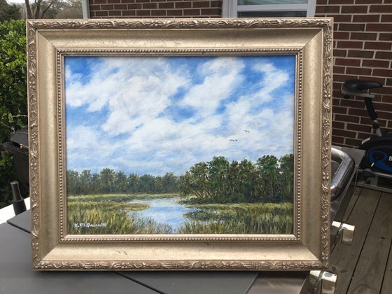 LOWCOUNTRY SKIES - oil 11X14 (SOLD)