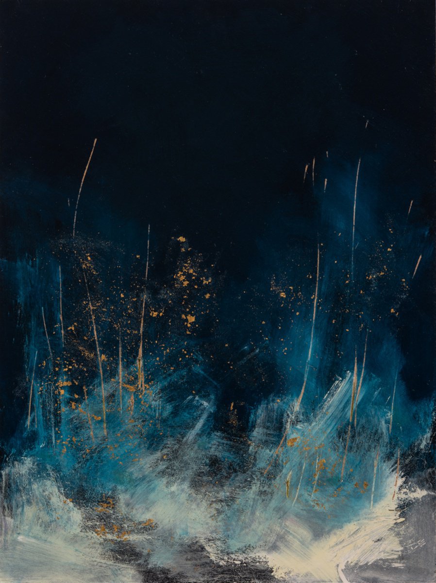 Abstract Landscape Painting By Chloe Yandell, 26 X 34, Once, Original Artwork