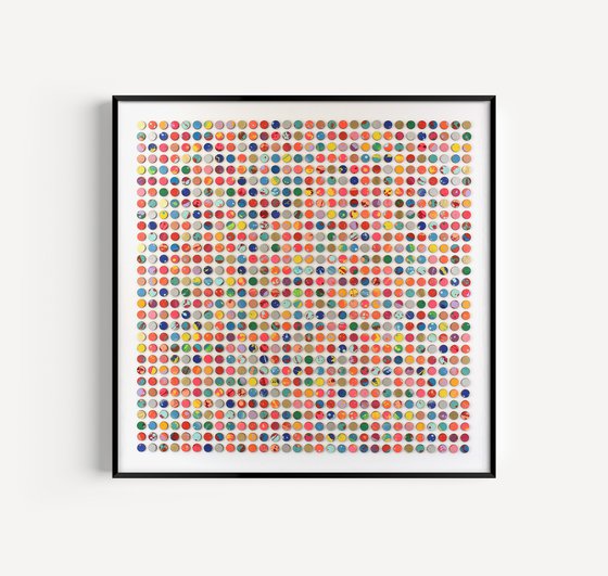 900 Splash Dots 3D collage Painting