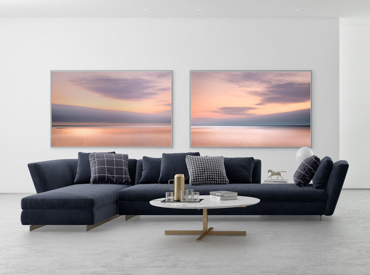 Impressionistic Landscape Photograph By Lynne Douglas, 130 X 44", Nurture, Diptych, Original Artwork