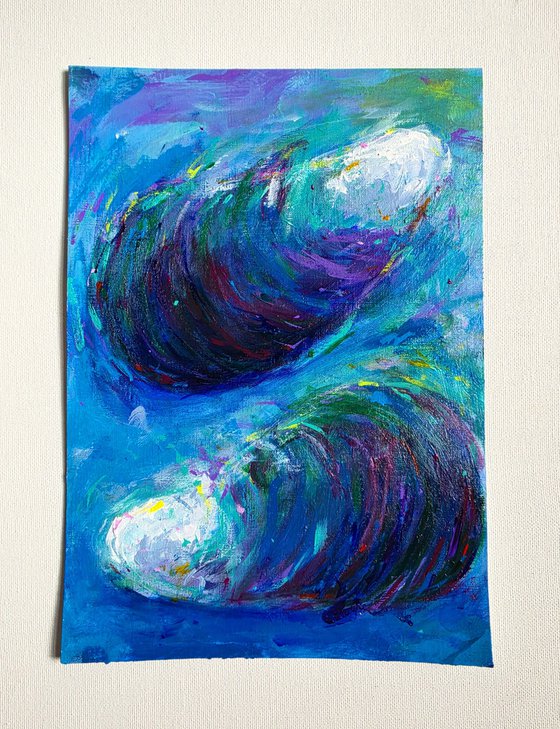 Two Mussel Shells