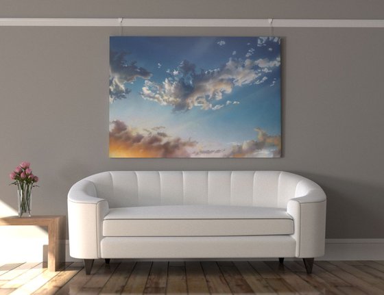 And Clouds Like Flowers Glide By (150 x 110cm)