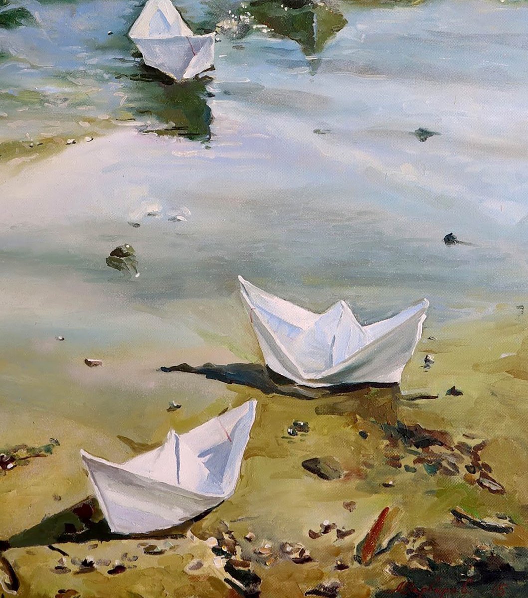 Photorealistic Landscape Giclee Print By Anatolii Varvarov, 20 X 28, Return, Original Artwork