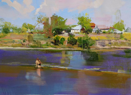 Summer painting - At the river