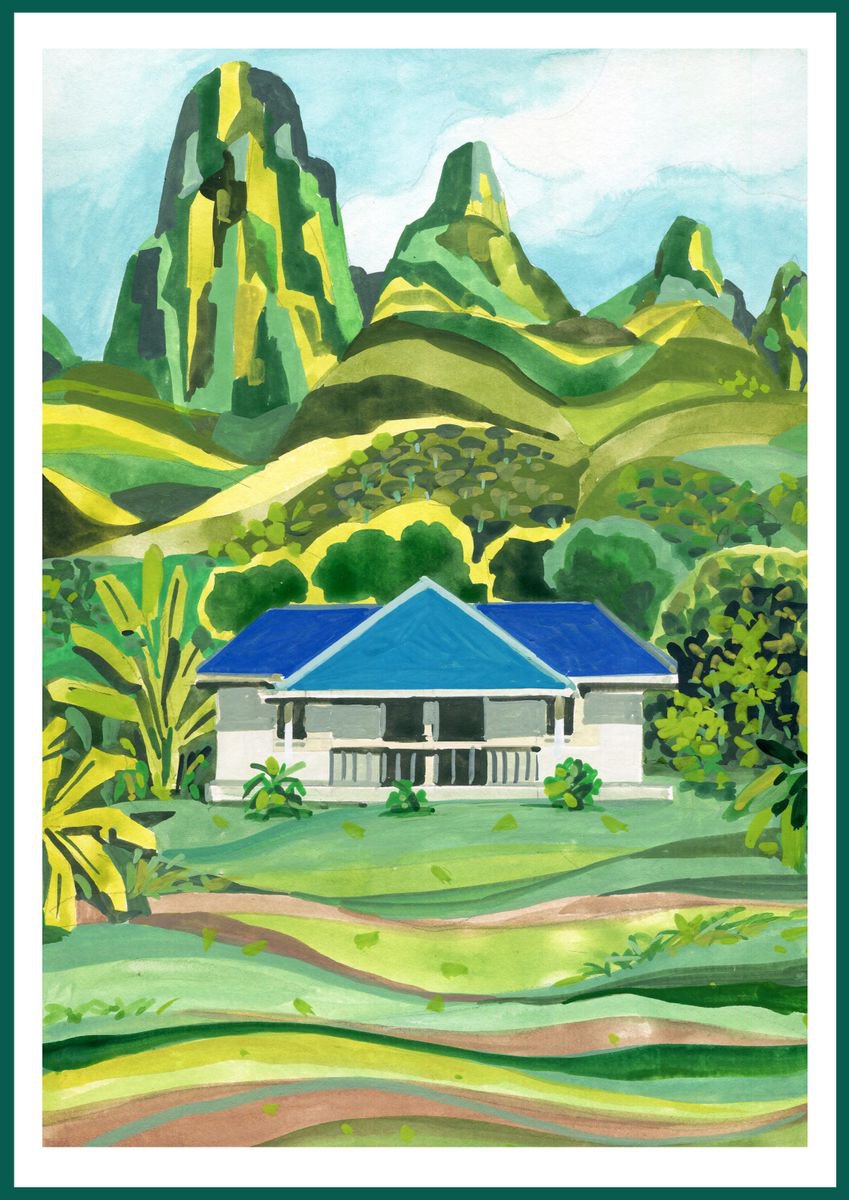 Impressionistic Painting , Moorea-Frenchpolynesia-Study_14 By Andre Baldet, 9 X 13, Artwork For Sale On Artfinder
