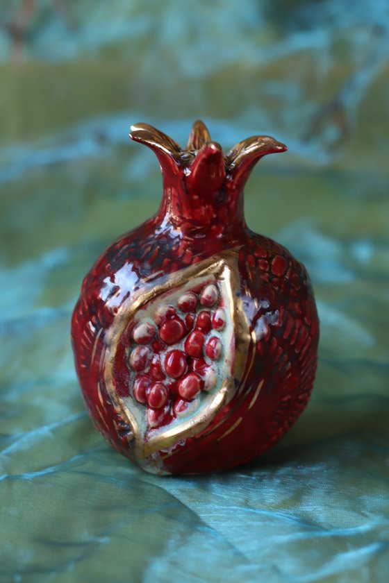 Pomegranate. Gold and Red