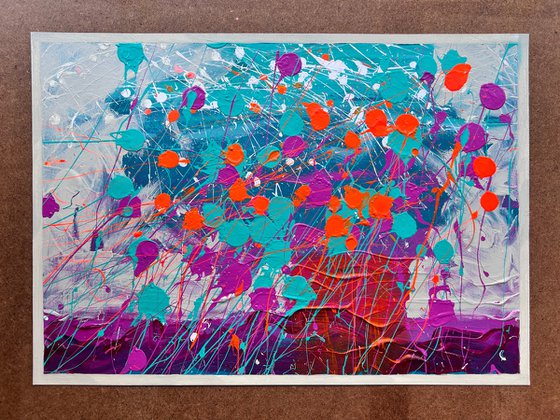 Winter Flowers Abstract painting