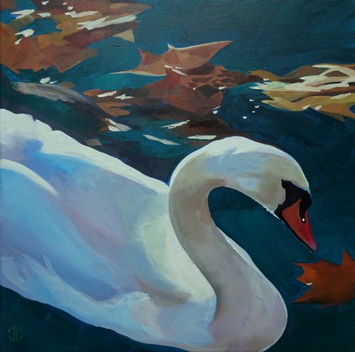 Autumn Swan by Joseph Lynch