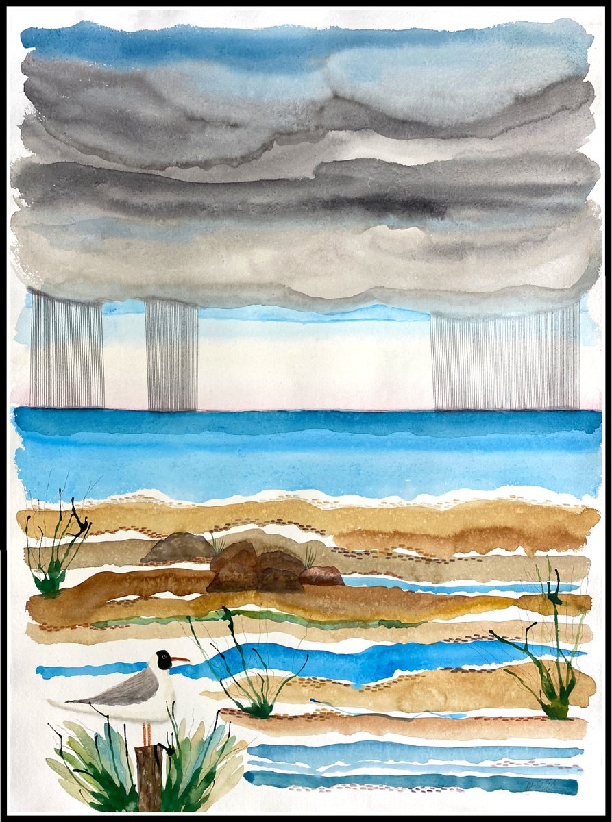 Impressionistic Watercolour , April Showers By Mariann Johansen-Ellis, 23 X 30, Artwork For Sale On Artfinder