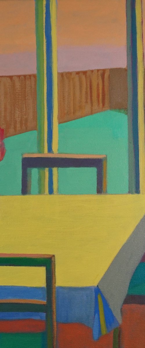 Interior with Yellow Table by Patty Rodgers