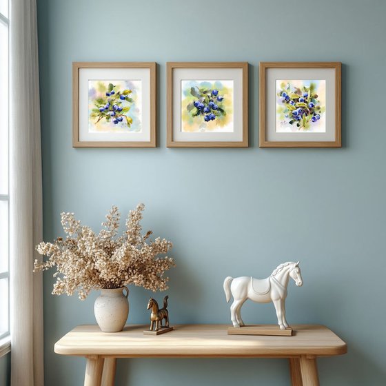 Triptych / Blueberry set