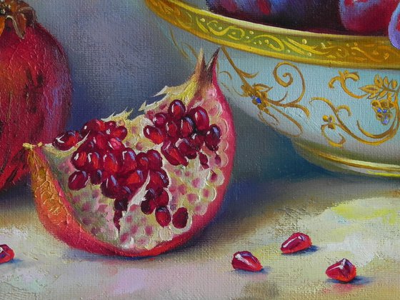 "Dessert" Oil on canvas Original art Kitchen decor