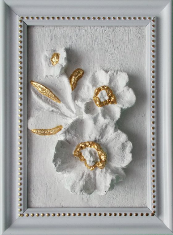 sculptural wall art "From the Golden Garden"