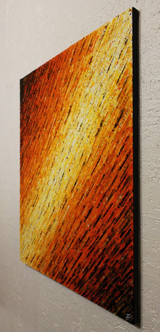 White orange knife texture