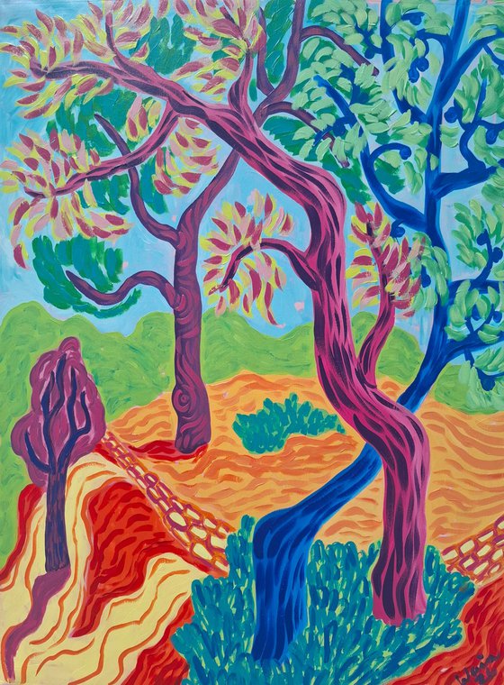 The Radiant Warmth of the Mediterranean Pines