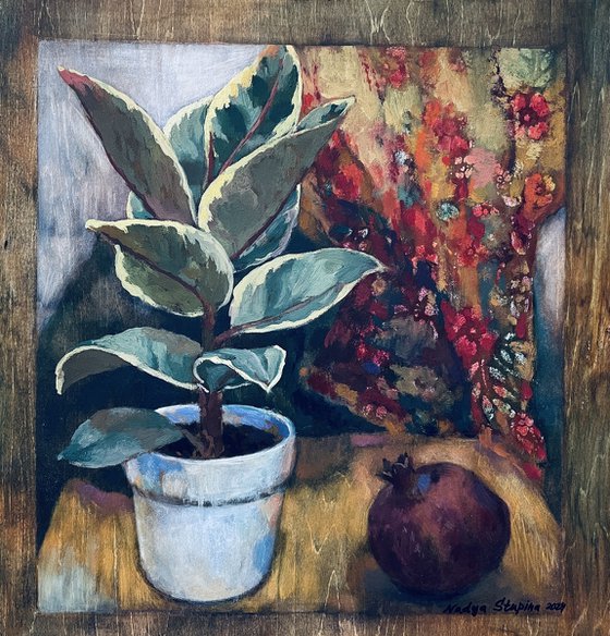Still life with pomegranate