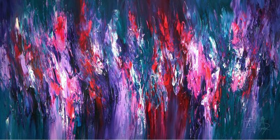 Magenta Turquoise Abstraction XXL 1