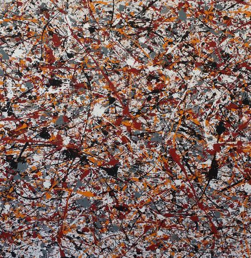Abstract JACKSON POLLOCK style ACRYLIC Painting on CANVAS by M.Y. by Max Yaskin
